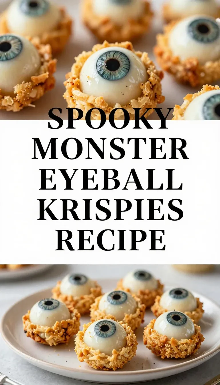 Monster Eyeball Krispies 5 A colorful batch of Monster Eyeball Krispies treats displayed on a festive plate