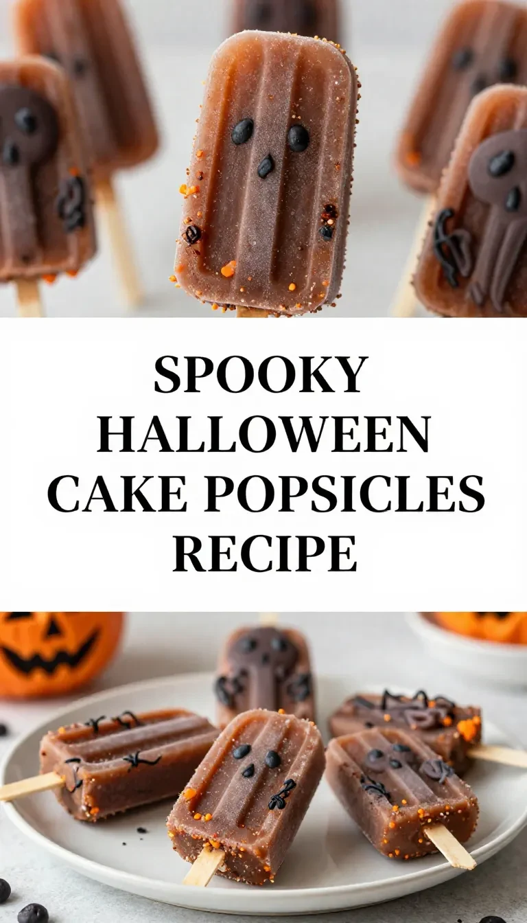 A colorful assortment of Halloween-themed cake popsicles decorated with spooky designs.