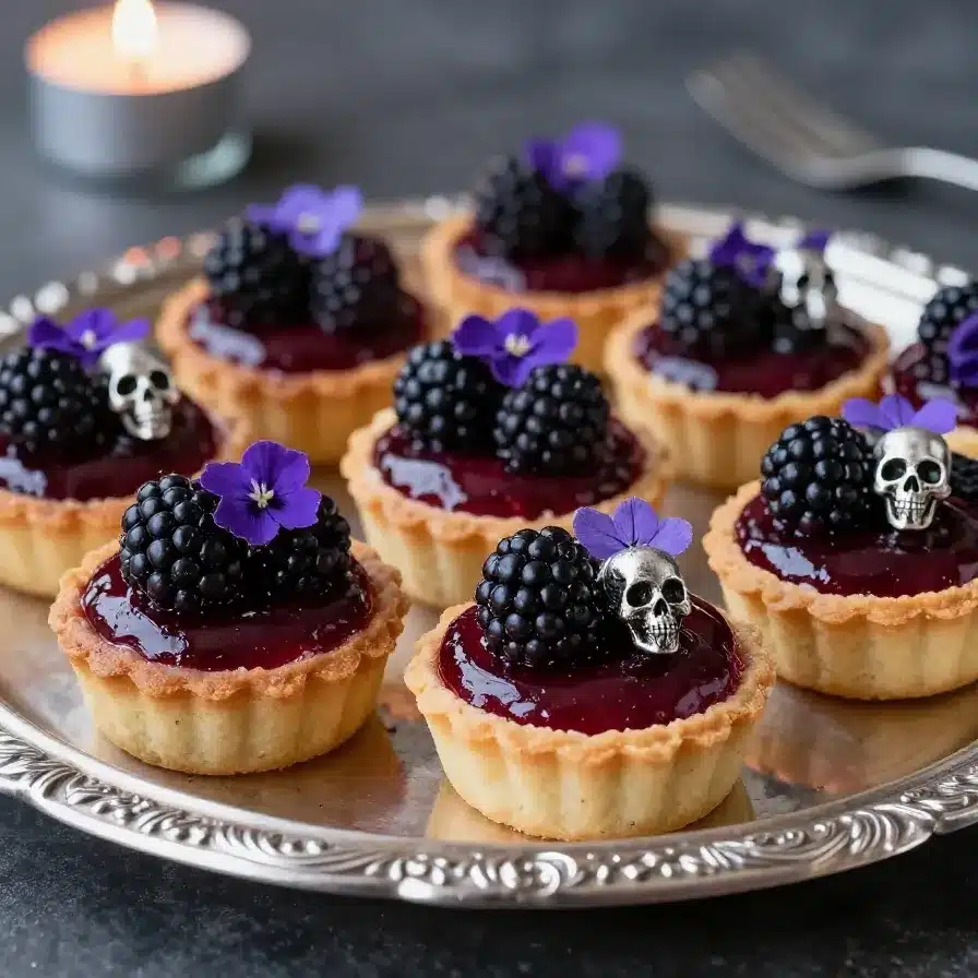 A spooky Halloween-themed dessert with witch-inspired decorations.